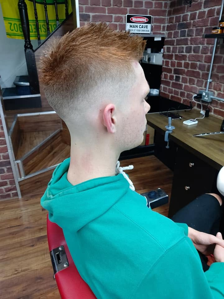 Textured crop fade finished by Fahrettin